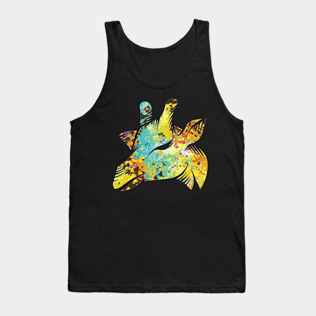 Funny giraffe colorful tshirt Tank Top by thefriendlyone